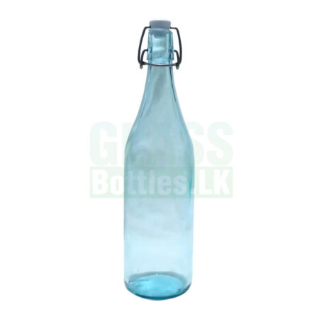 1000ml Swing Top Water Glass Bottle – Blue