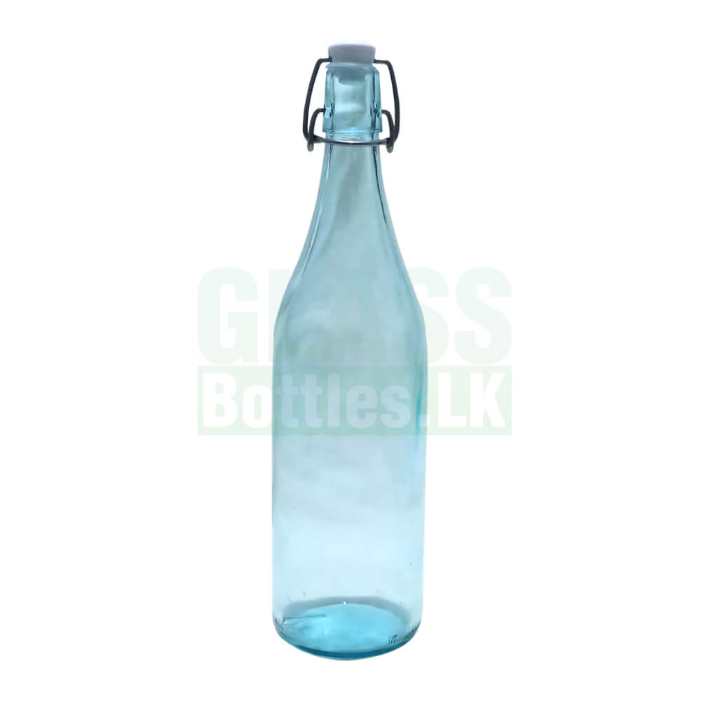 1000ml Swing Top Water Glass Bottle – Blue