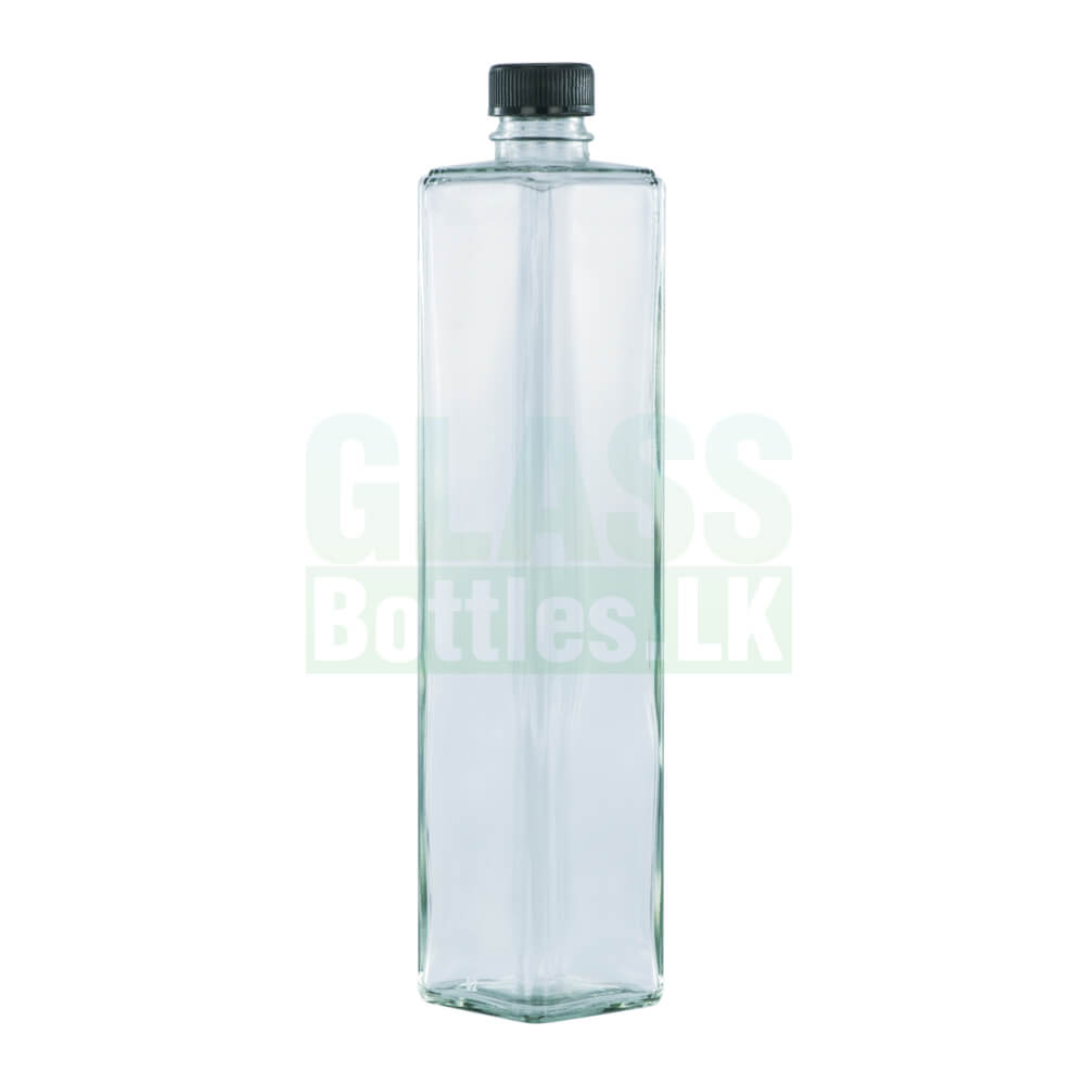 750ml Aqua Glass Water Bottle Flint GlassBottles.LK