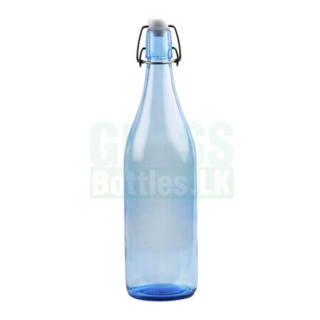 500ml Swing Top Glass Water Bottle – Blue