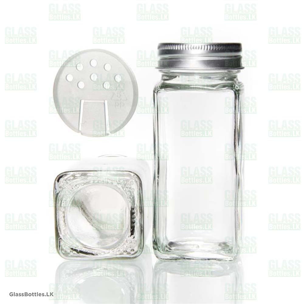 100ml Square Glass Spice Jar - Image 2