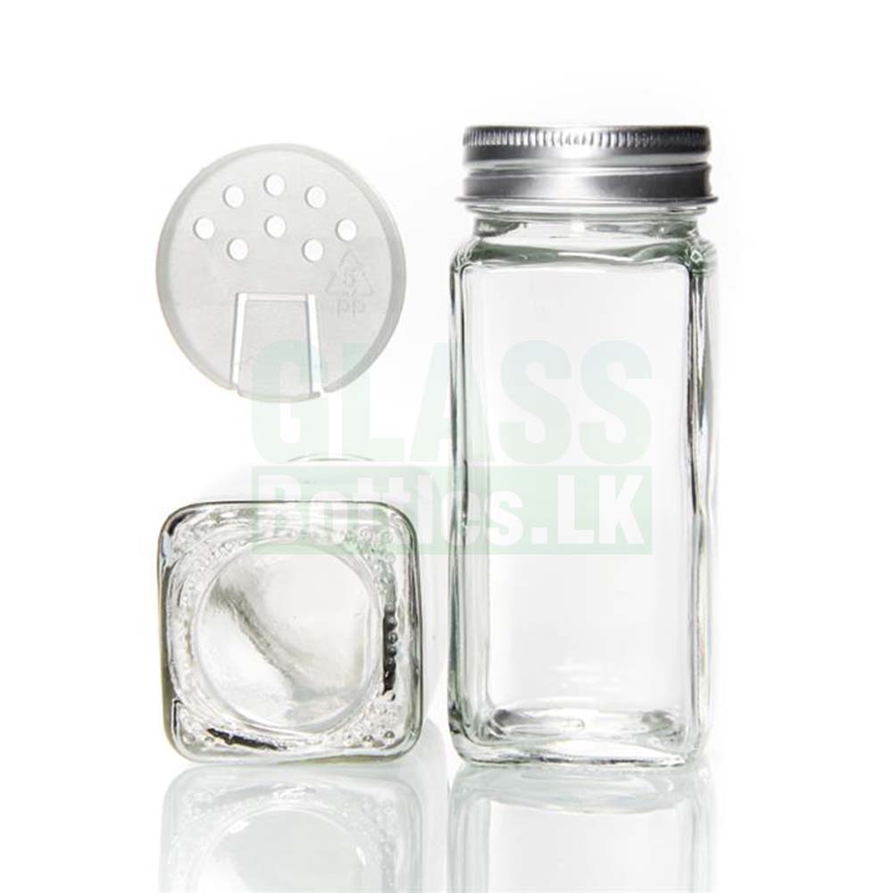 100ml Square Glass Spice Jar